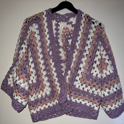 Childrens granny square crochet cardigan