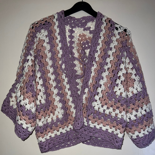 Childrens granny square crochet cardigan